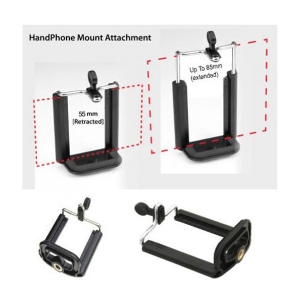 Ayarlanabilir Tripod Telefon Tutucu Aparatı – 55-85 mm Telefon Klipsi